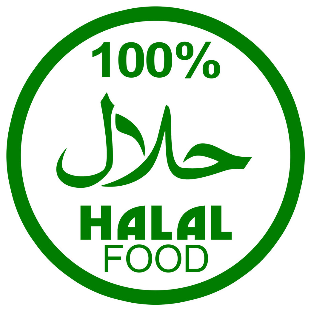 Halal food - 20x20cm - Sticker/autocollant