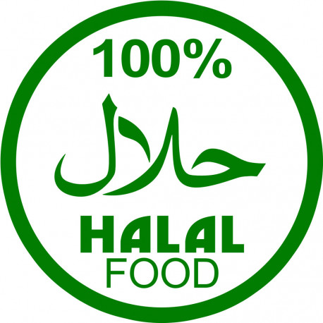 Halal food - 20x20cm - Sticker/autocollant