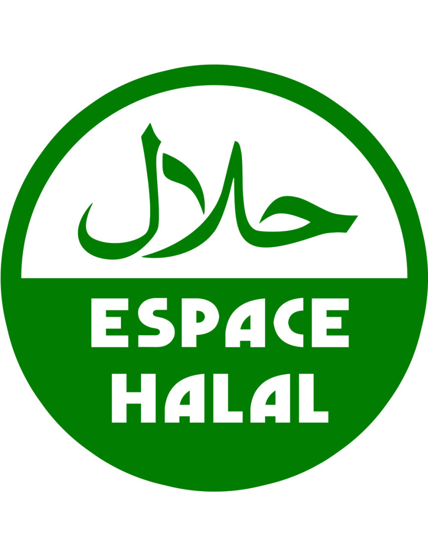 Espace Halal - 15x15cm - Sticker/autocollant