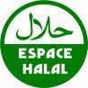 Sticker / autocollant : Espace Halal - 15x15cm
