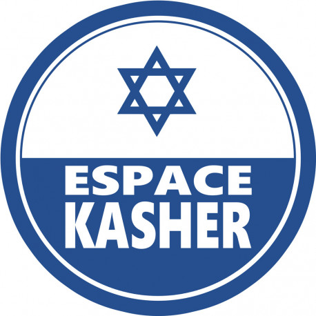 Espace Kasher - 5x5cm - Sticker/autocollant