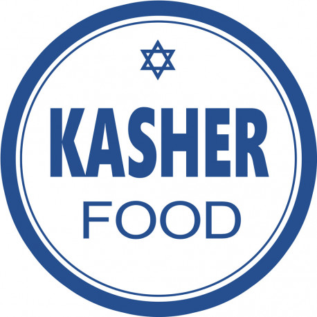 Nourriture Kasher - 15x15cm - Sticker/autocollant