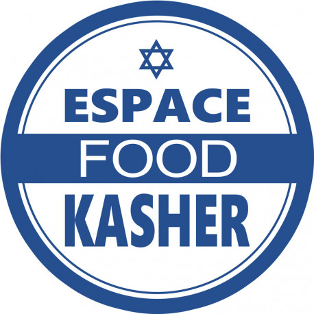 Kasher food - 5x5cm - Sticker/autocollant