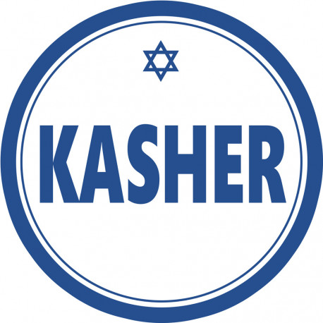 Kasher - 15x15cm - Sticker/autocollant