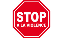 stop à la violence - 5x5cm - Sticker/autocollant