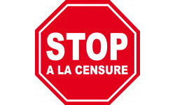 stop à la censure - 20x20cm - Sticker/autocollant