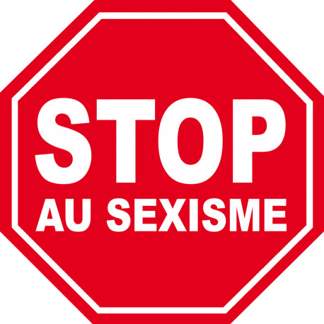 stop au sexisme - 5x5cm - Sticker/autocollant