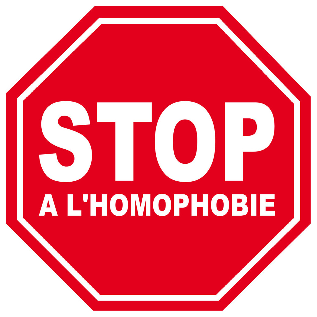 homophobie STOP - 10x10cm - Sticker/autocollant