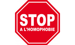 stop à l'homophobie - 15x15cm - Sticker/autocollant