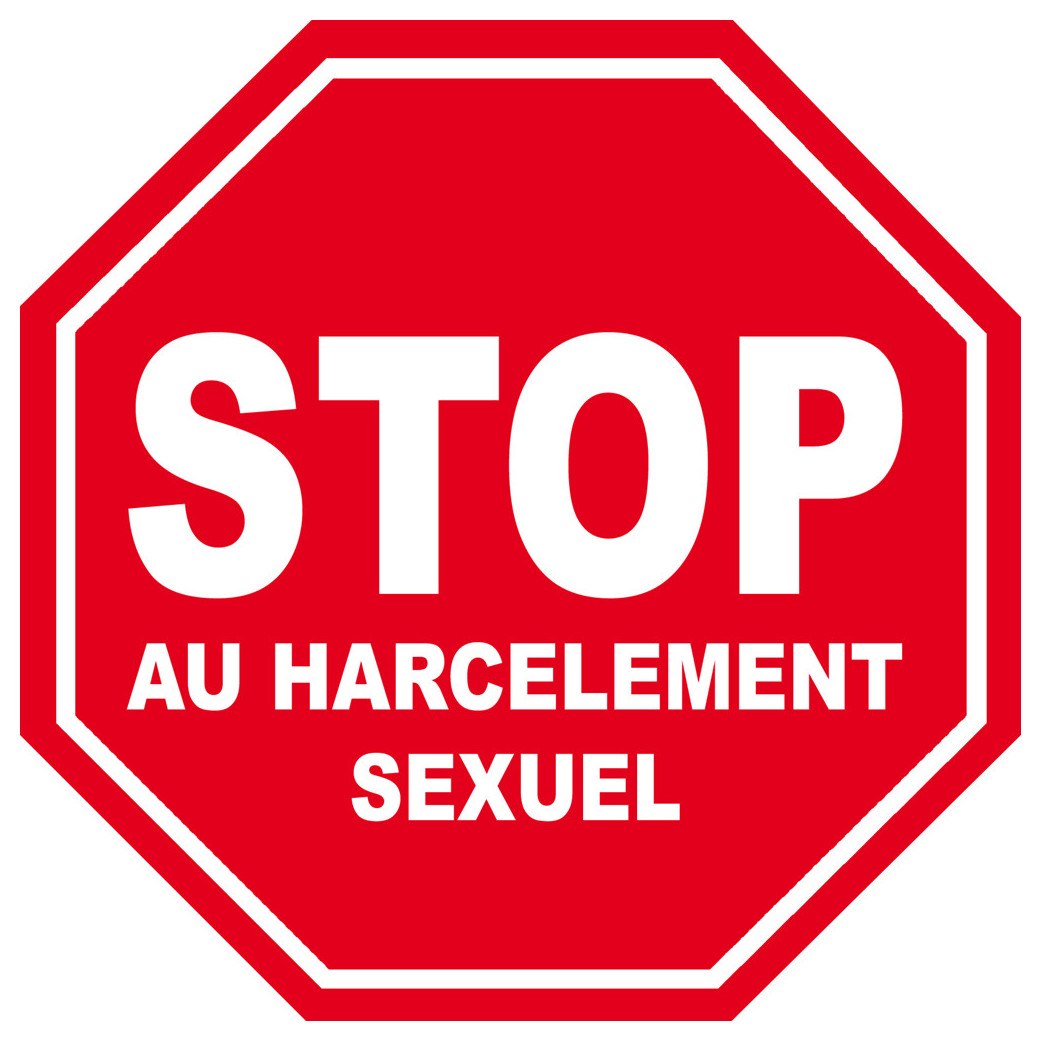harcèlement sexuel STOP - 5x5cm - Sticker/autocollant
