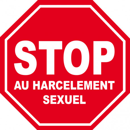 stop au harcèlement sexuel - 10x10cm - Sticker/autocollant