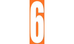 grand numéro orange 6