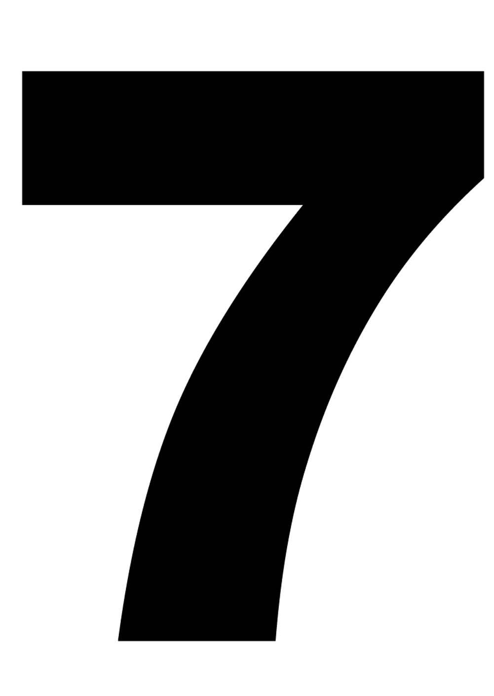 numérotation 7 - 20x14.2cm - Sticker/autocollant