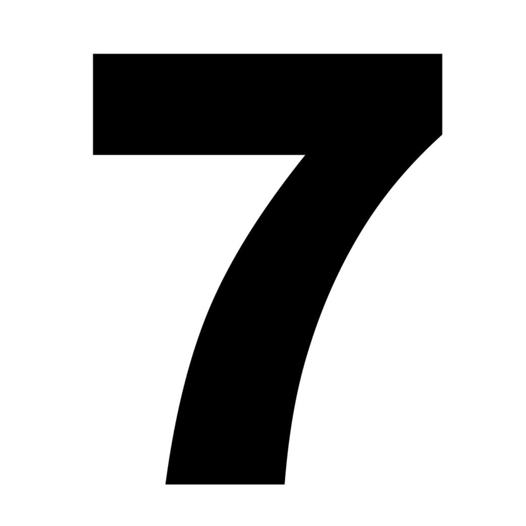 numérotation 7 - 29x21cm - Sticker/autocollant