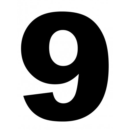 numérotation 9 - 20x14.7cm - Sticker/autocollant numérotation 9 - 20x14.7cm - Sticker/autocollant