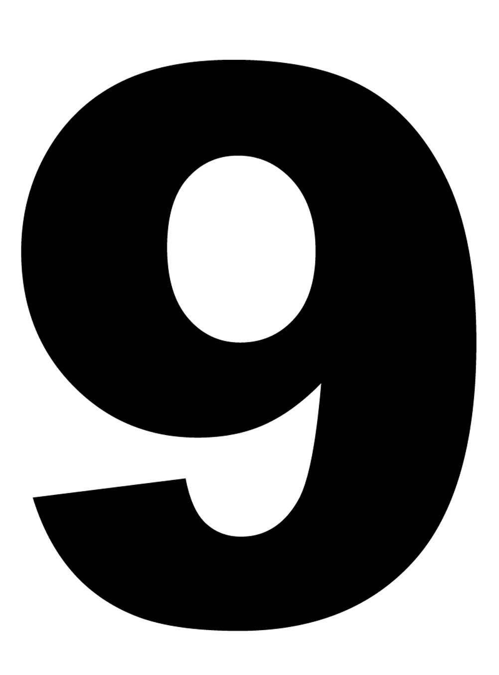 numérotation 9 - 20x14.7cm - Sticker/autocollant