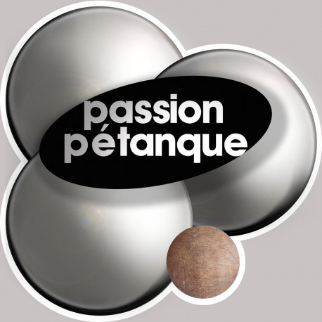 passion pétanque - 15x15cm - Sticker/autocollant