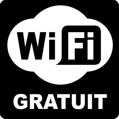 WIFI gratuit - 20cm - Sticker/autocollant