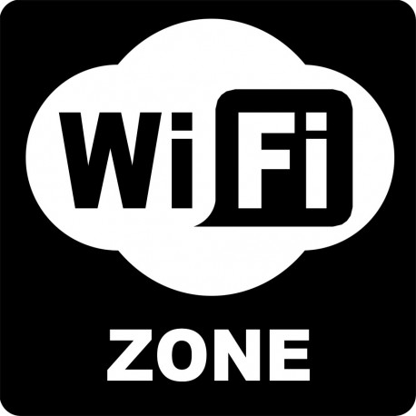 zone WIFI - 20cm - Sticker/autocollant