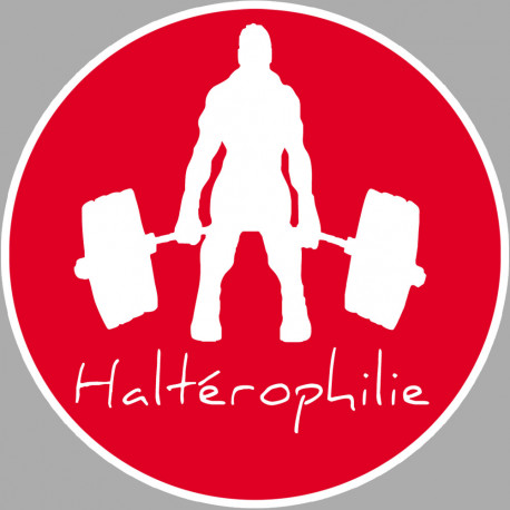 haltérophilie - 10cm - Sticker/autocollant