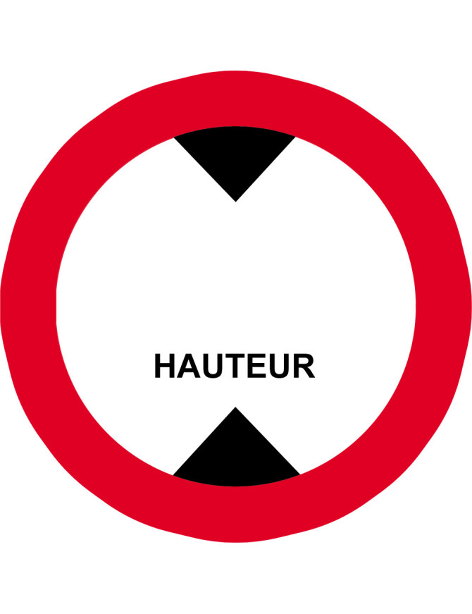 hauteur de passage à noter - 5cm - Sticker/autocollant