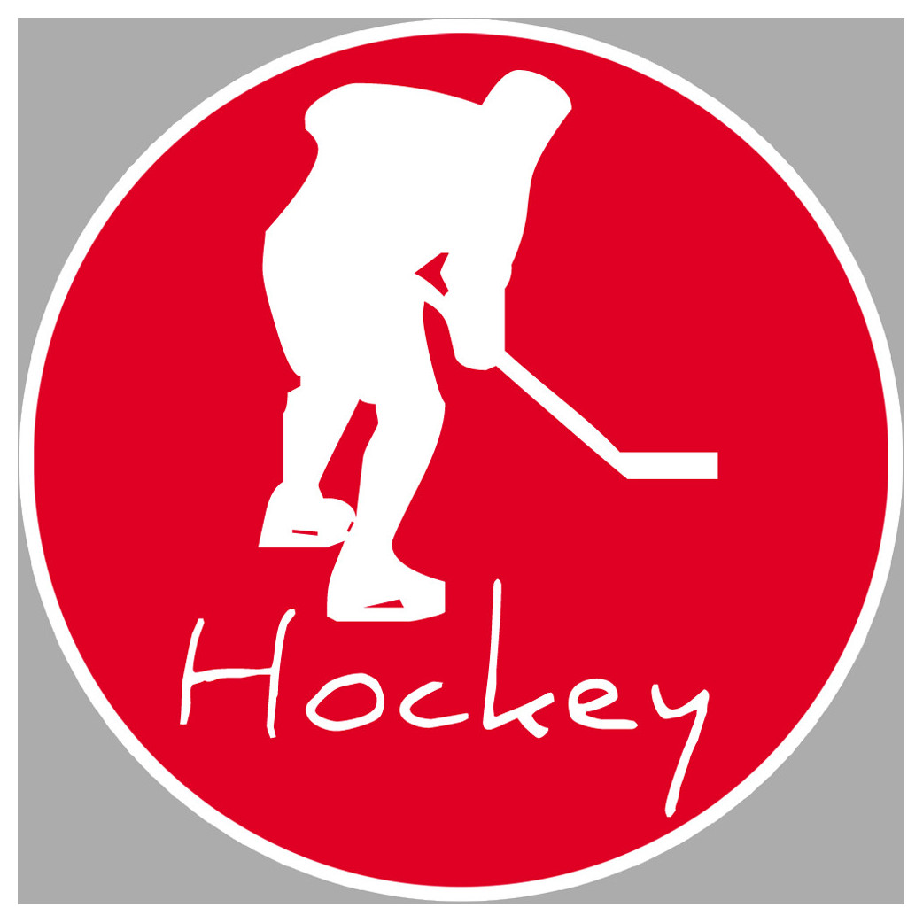 joueur de hockey - 20cm - Sticker/autocollant