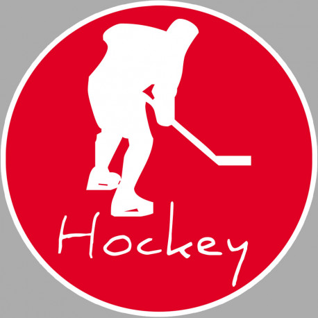 joueur de hockey - 20cm - Sticker/autocollant