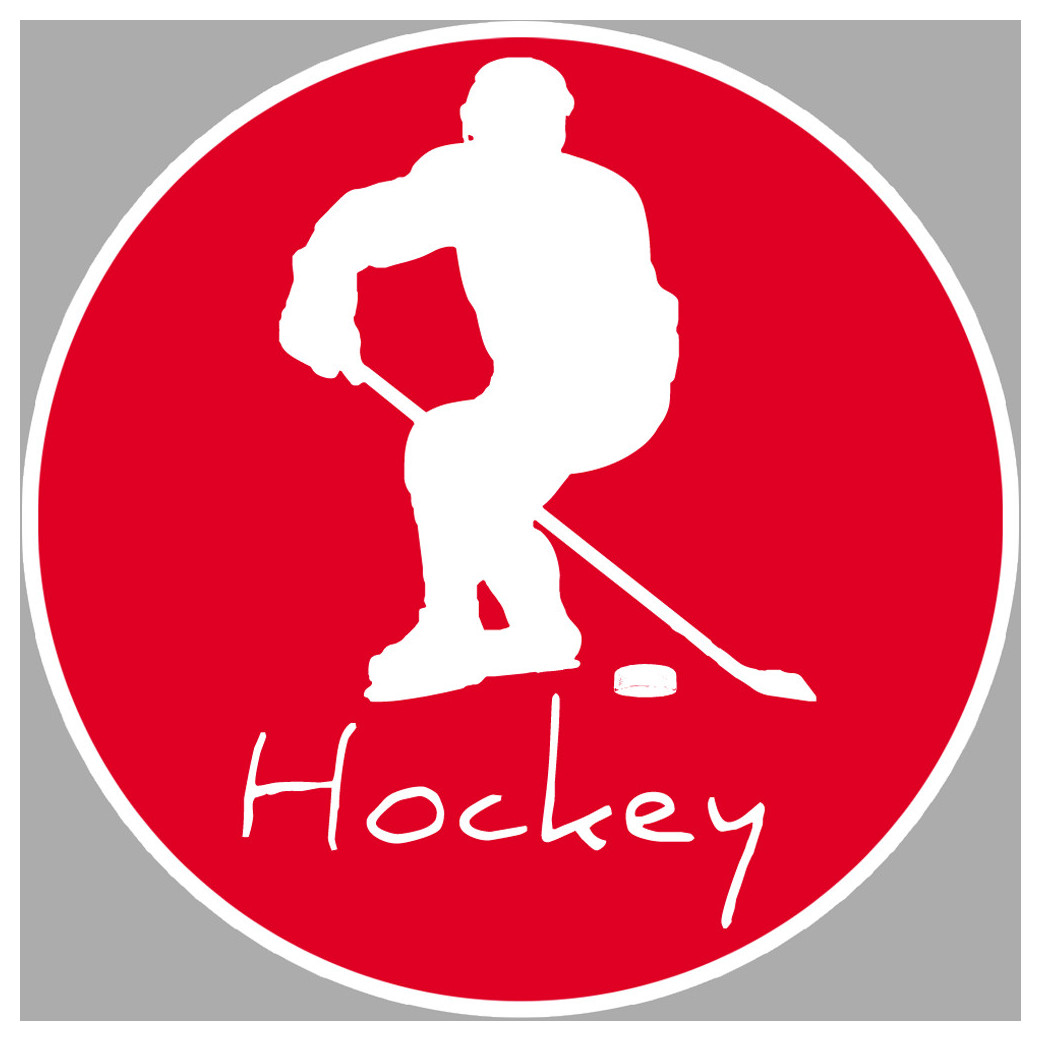 hockey - 10cm - Sticker/autocollant