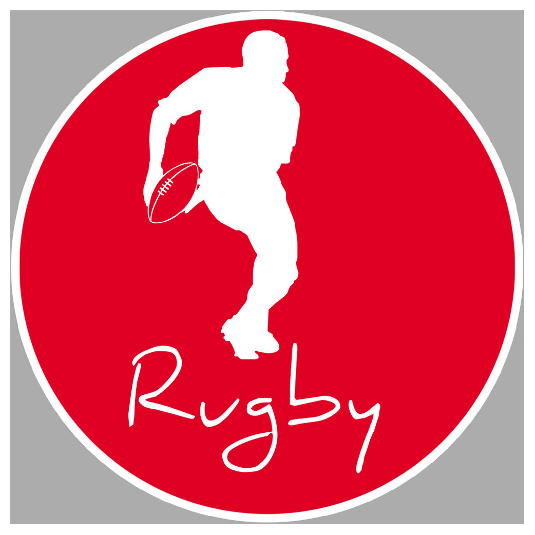 rugby - 15cm - Sticker/autocollant