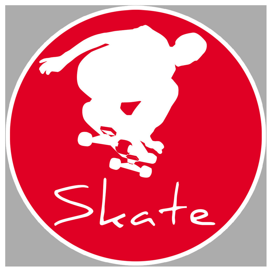 Skate - 5cm - Sticker/autocollant