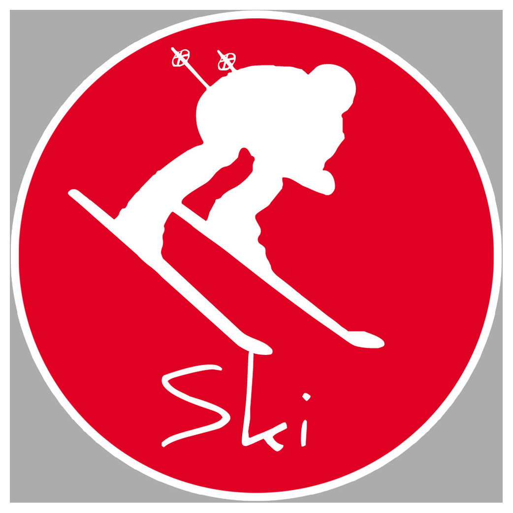 ski - 5cm - Sticker/autocollant