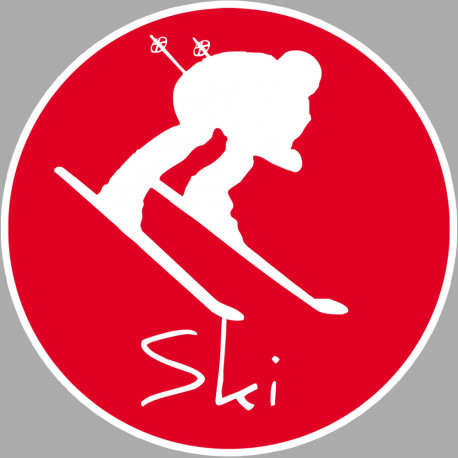 ski - 5cm - Sticker/autocollant