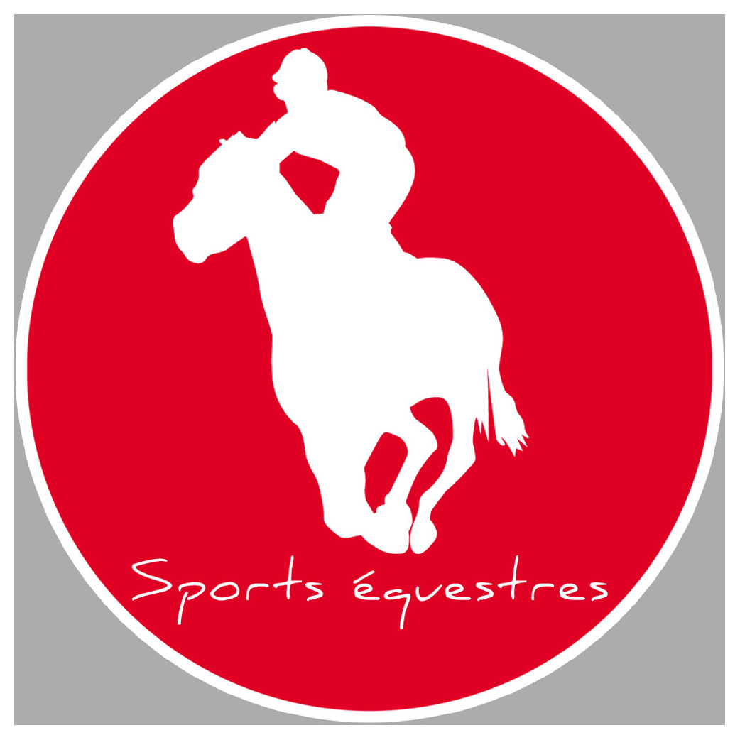 sport équestre - 10cm - Sticker/autocollant