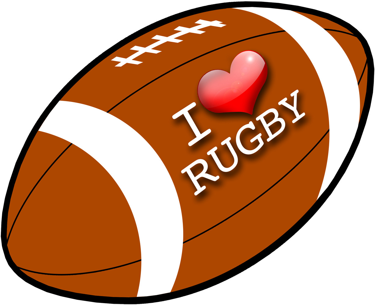 I love rugby - 10x8cm - Sticker/autocollant