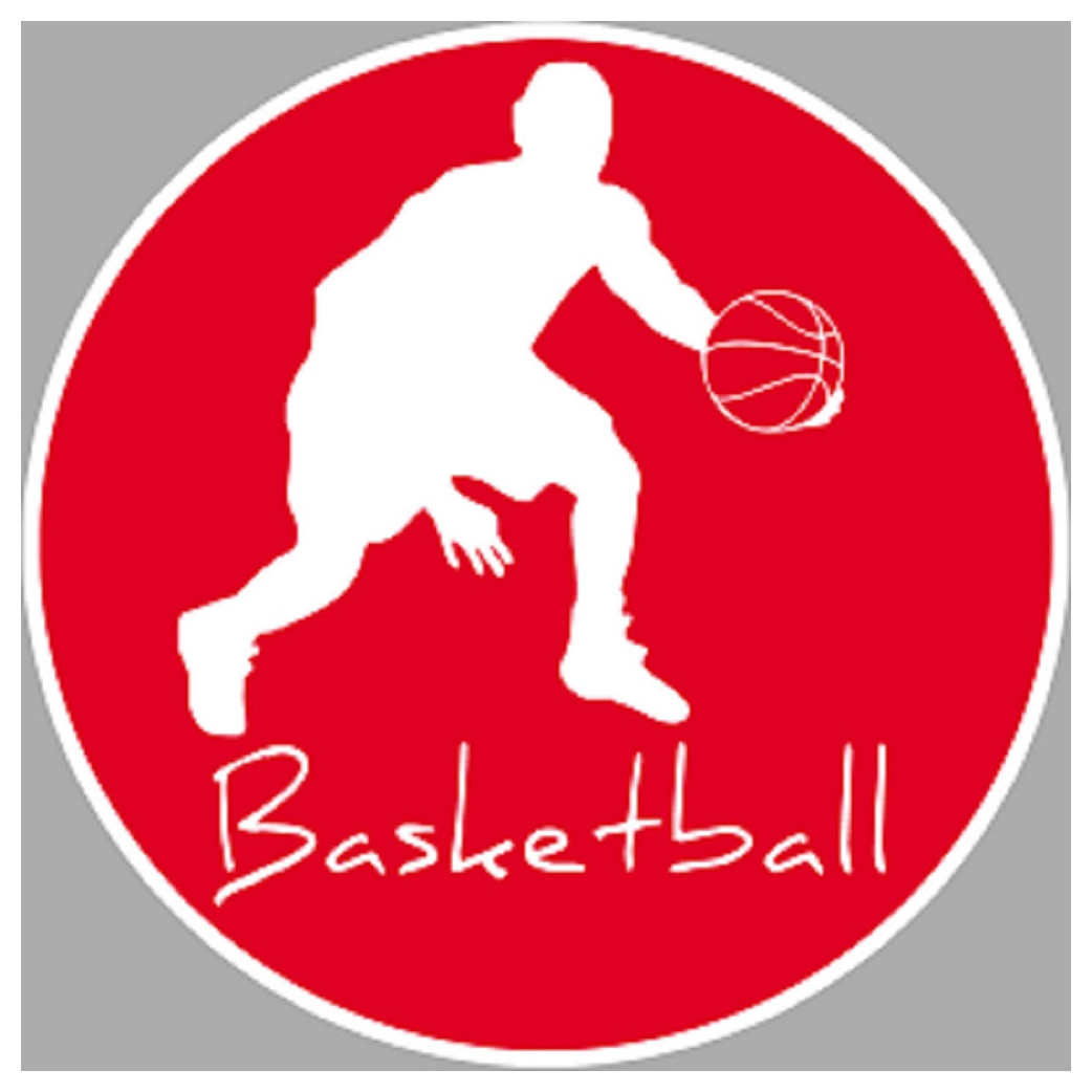 Basketball dribble (5cm) - Sticker/autocollant