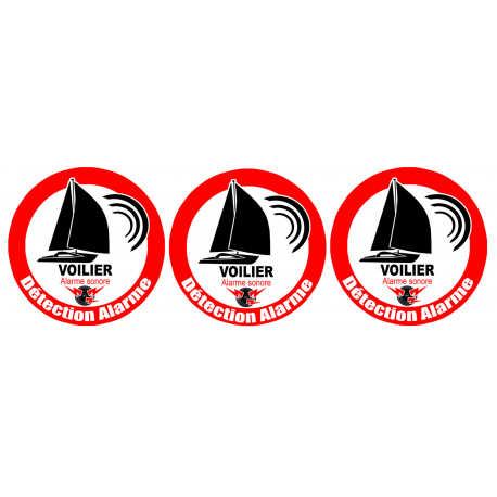 Alarme pour voilier - 3x5cm - Sticker/autocollant