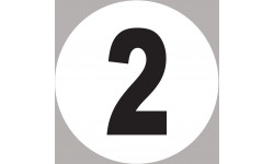 numéro 2 - 10x10cm - Sticker/autocollant