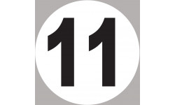 numéro 11 - 5x5cm - Sticker/autocollant