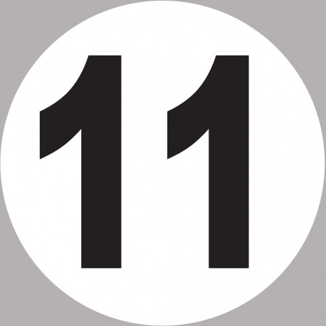 numéro 11 - 10x10cm - Sticker/autocollant