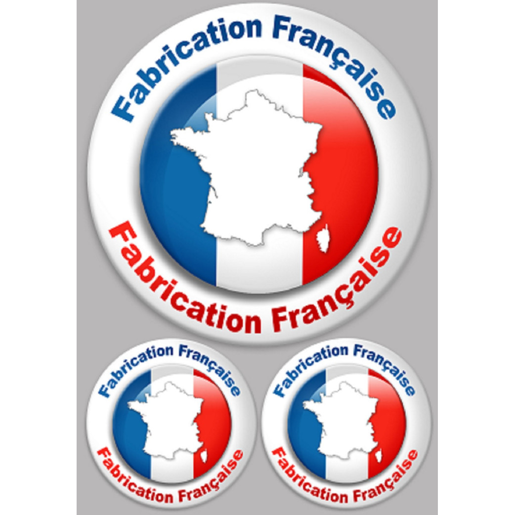 Fabrication Française (1 fois 20cm + 2 fois 10cm) - Sticker/autocollant