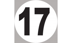 numéro 17 - 10x10cm - Sticker/autocollant