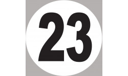 numéro 23 - 10x10cm - Sticker/autocollant