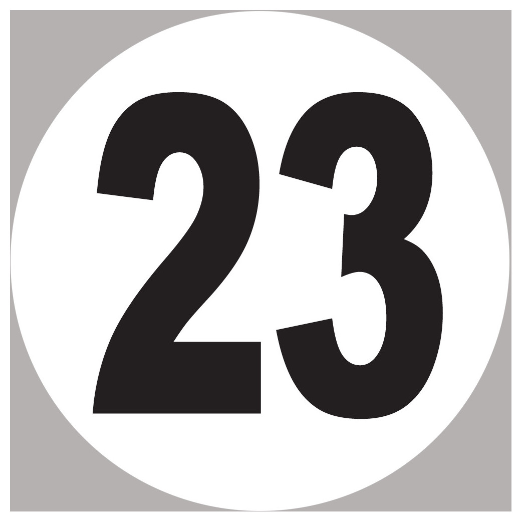 numéro 23 - 15x15cm - Sticker/autocollant