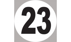 numéro 23 - 20x20cm - Sticker/autocollant