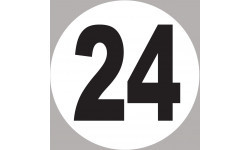 numéro 24 - 5x5cm - Sticker/autocollant