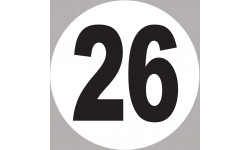 numéro 26 - 5x5cm - Sticker/autocollant