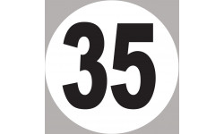 numéro 35 - 5x5cm - Sticker/autocollant