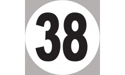 numéro 38 - 5x5cm - Sticker/autocollant