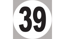numéro 39 - 5x5cm - Sticker/autocollant