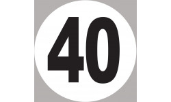 numéro 40 - 5x5cm - Sticker/autocollant